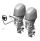 Packaged Outboard Side Mount Hydraulic Steering Kit for engines up to 300 Hp - SH-300 -  Multiflex